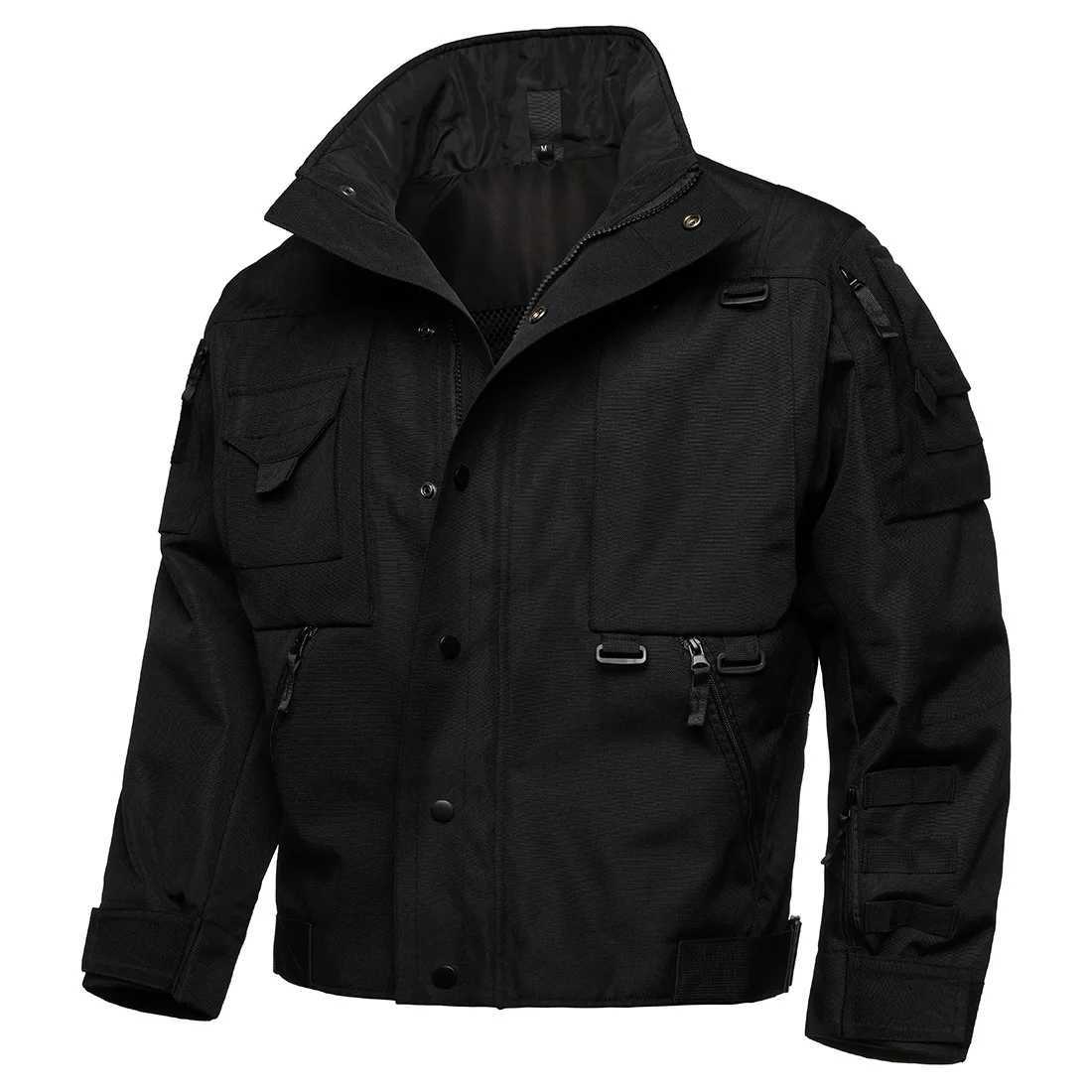 Agent Tactical Suit Jacket Mens Windproof Stab-proof Scratch-resistant Wear-resistant Locomotive Hard Jacket W250524