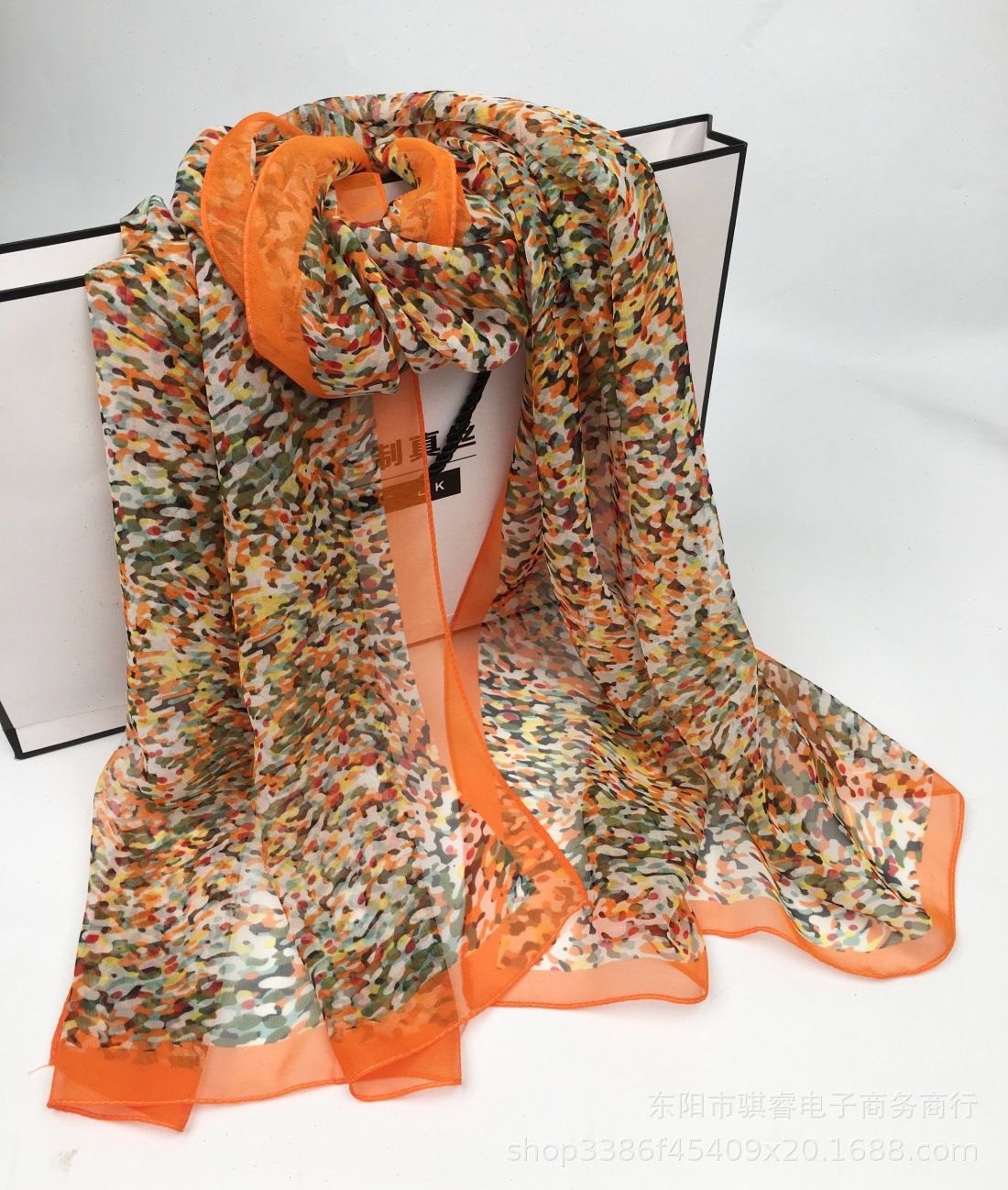 K1359 New Fashion Georgette Scarf Camouflage Scarf Sunscreen Silk Scarf Women's Breathable Printed Neck Scarf Beach Towel Shawl