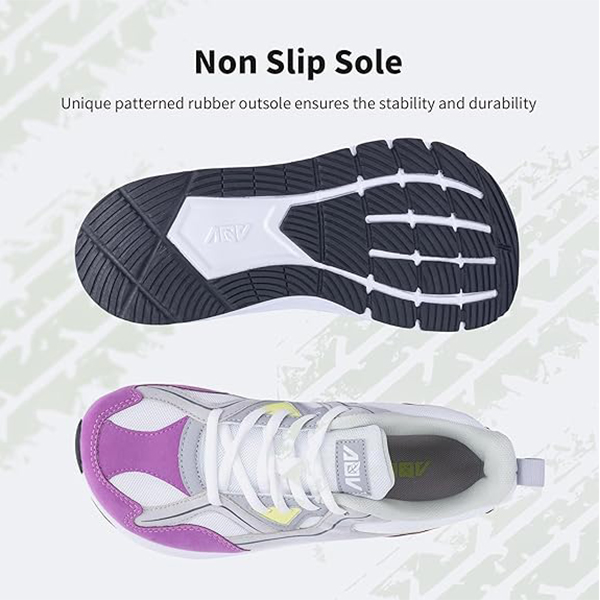 Designer Shoes AOV Wide Toe Box Shoes Women Arch Support Walking Shoes for Plantar Fasciitis Orthotic Tennis Sneakers