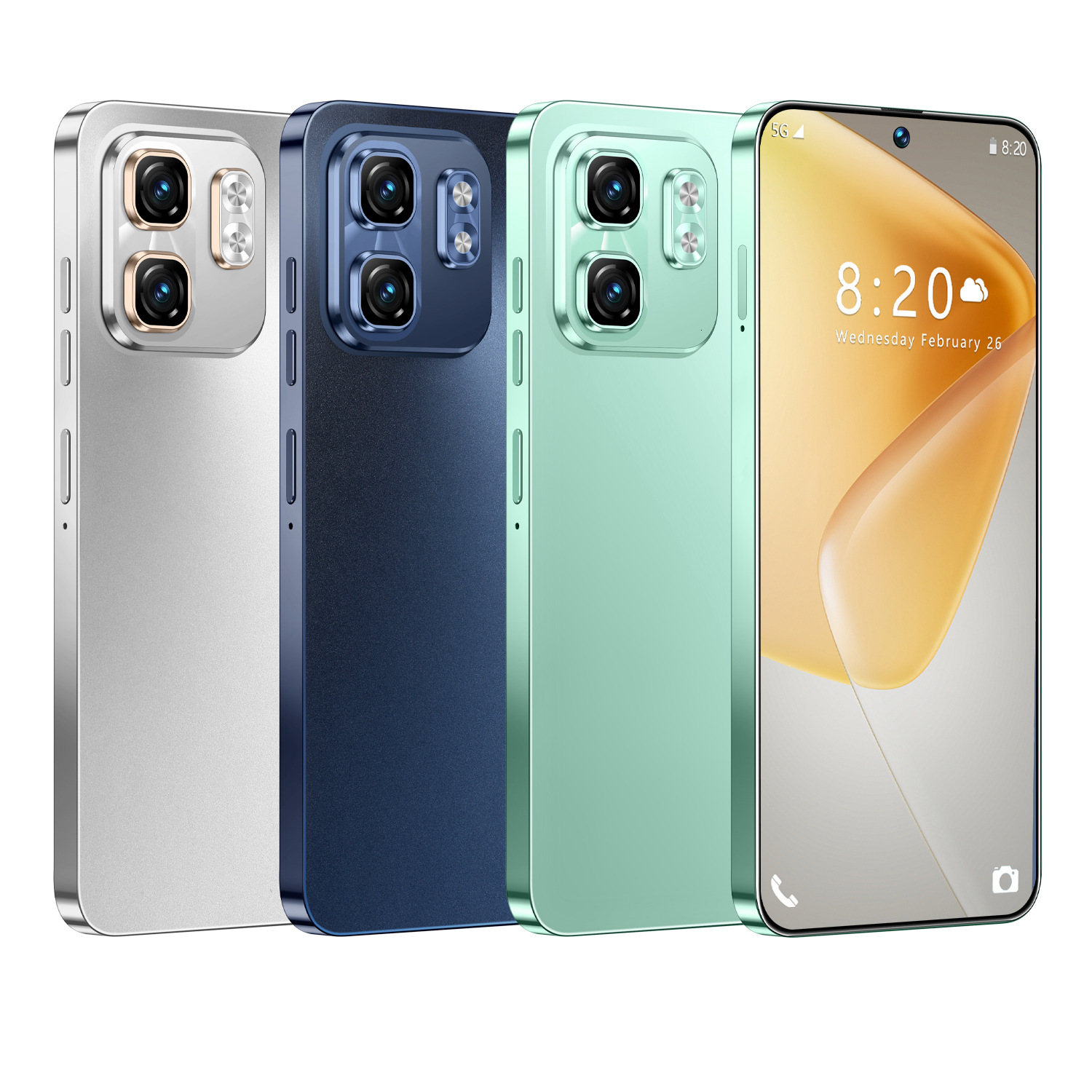 HOT50i Large Screen Smartphone - 7.3-Inch Perforated Display with Android 13 & 5G Support