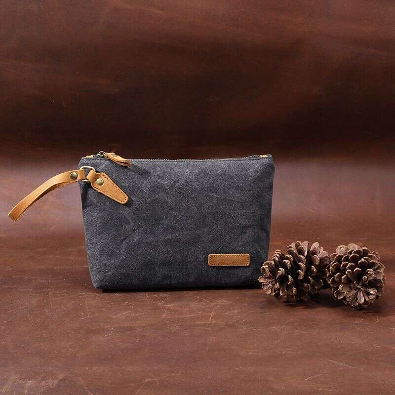 mini bag New Canvas Men's Change Key Simple Handheld Storage Bag Small Bag