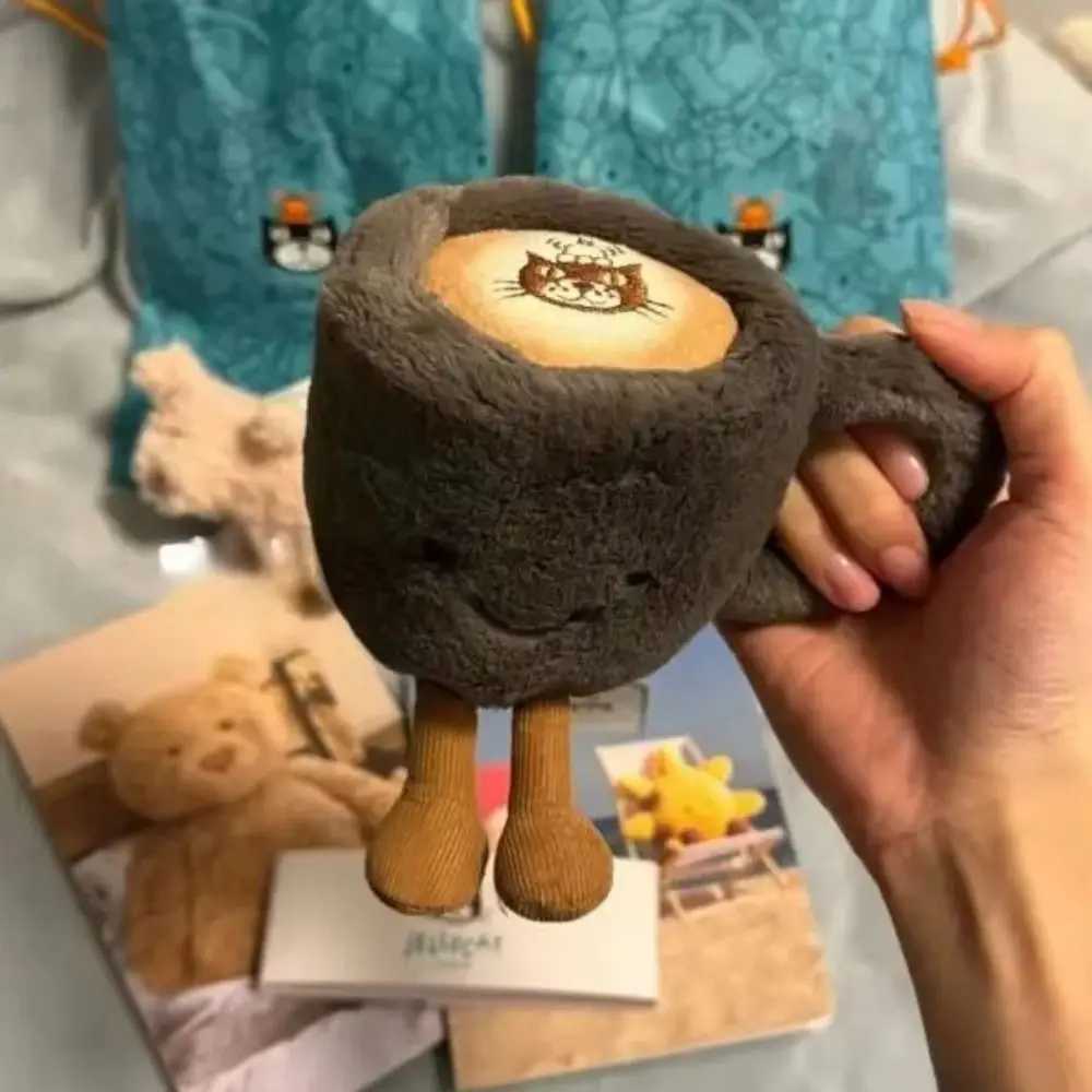 10cm Jelly Cat Fun Coffee Cup Kawaii Furry Plush Toys Soothing Sleep Plush Doll Cute Surprise Gift for Boys Girls Home Decor W250524