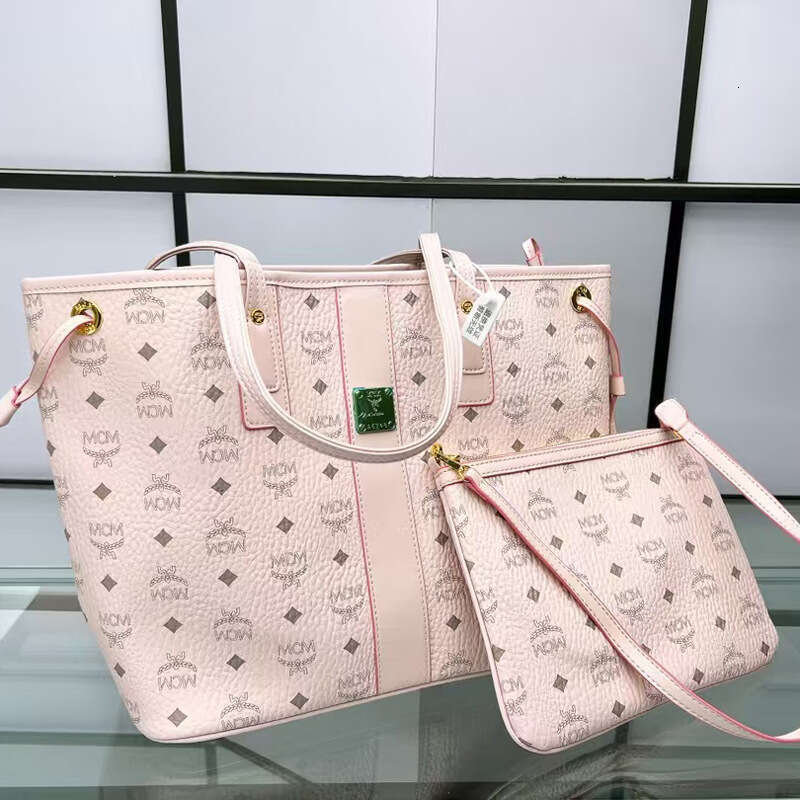 Mcmpurse 2025 Tote Women's Bag Large Capacity Fashion Versatile Commuter Versatile Single Shoulder Underarm Bag Printed Mother And Child Handbag 5A9