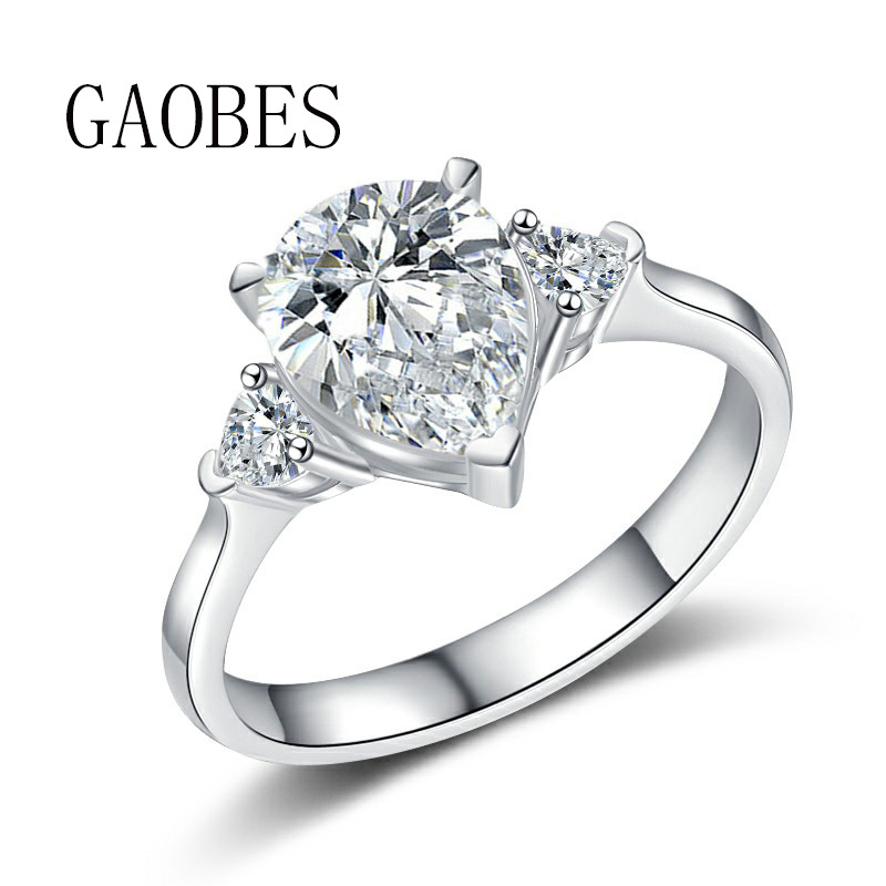 925 Sterling Silver Waterdrop Cut Diamond Ring with Blue, Yellow, Pink, and White Diamonds, Simple and Elegant Luxury Engagement Ring for Women