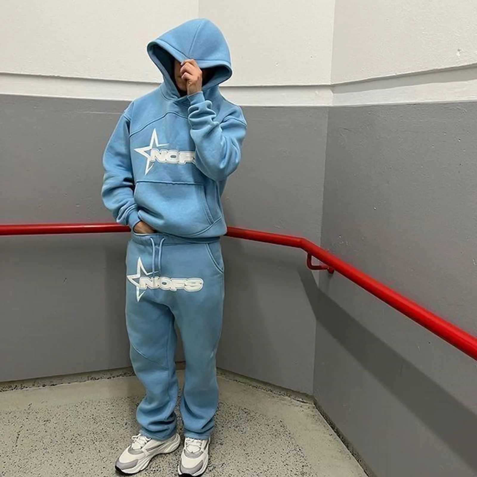 Brand Mens Hoodies And Trousers Two Piece Suit Hoodies Sweatshirt Jogging Pants Men Tracksuit Women Hooded Long Sleeve Hoodie W250524