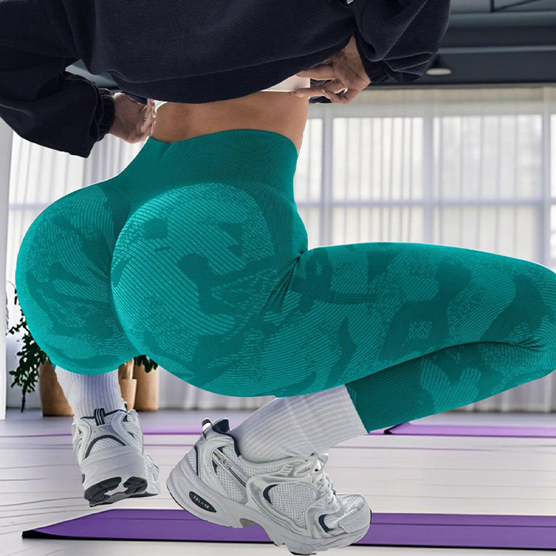 Full Length Breathable Sportswear: Camouflage Print Fitness Joggers Ideal For Any Exercise Routine