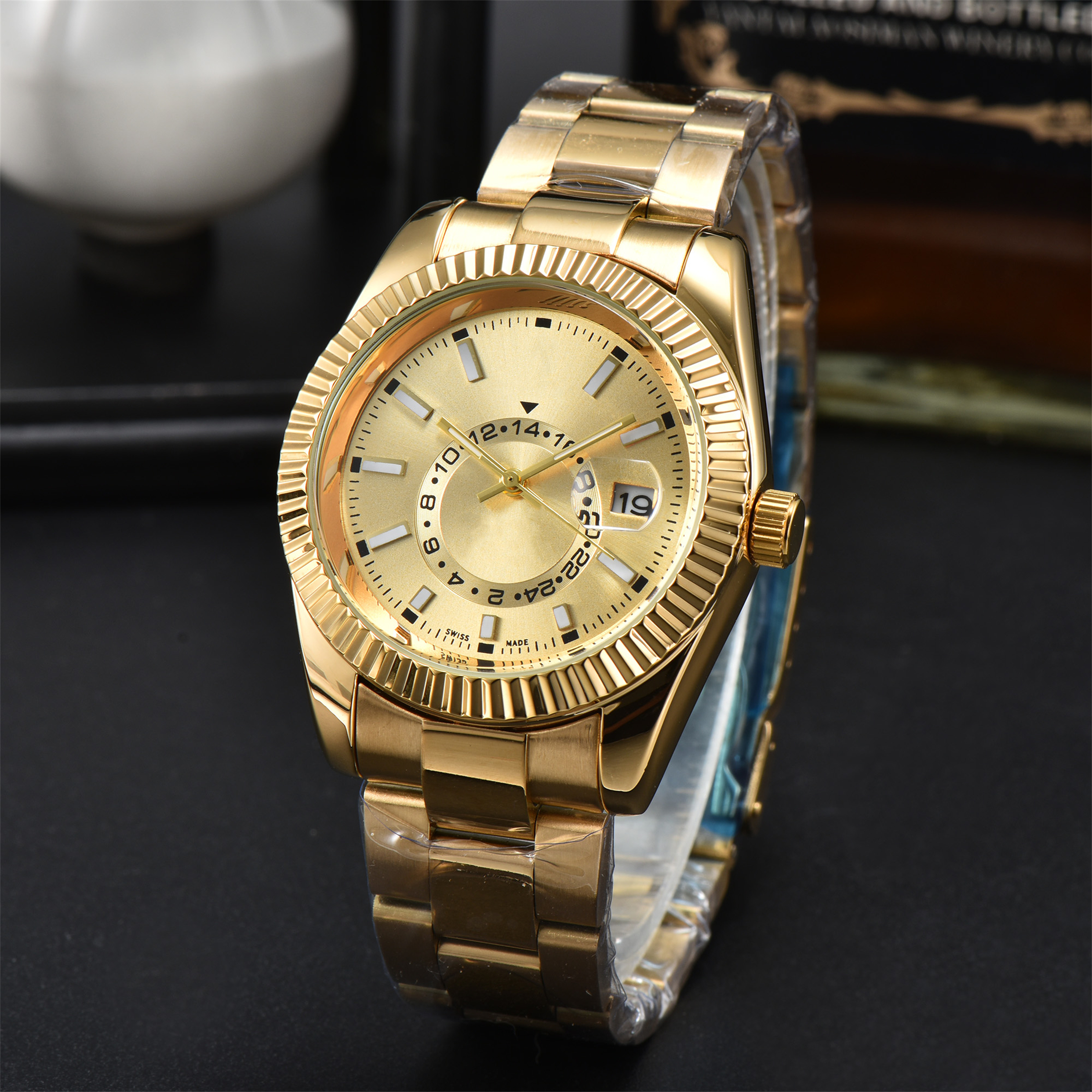 TOP Luxury designer mens womens SKY DWELLER date watches Quartz automatic movement WATCH stainless steel strap luminous gifts Wristwatches montre