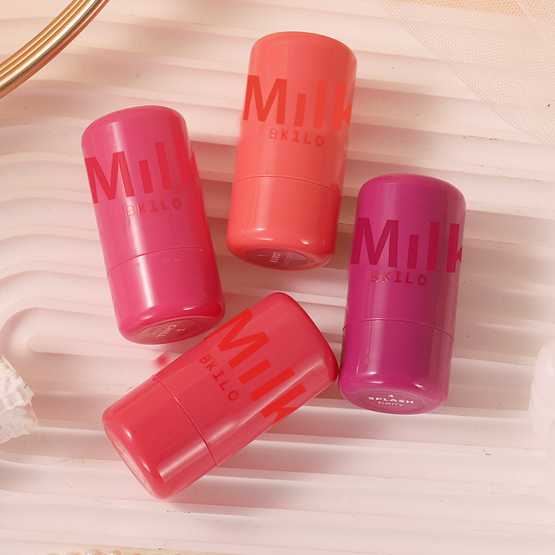 Milk BKILO Blush Stick Lipstick Lip And Cheek Dual-Use Transparent Tinting Lip Balm For Brightening And Coloring