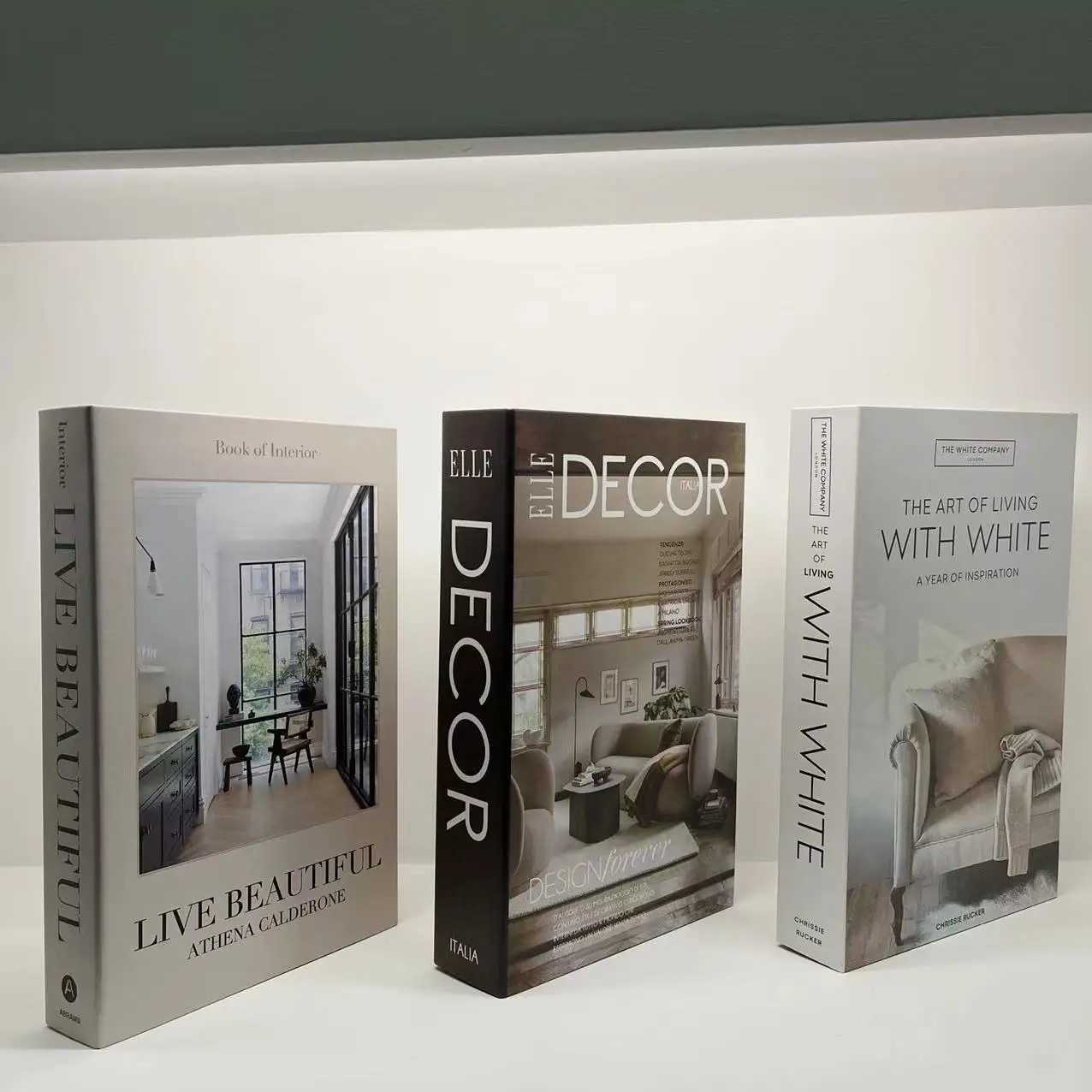 3pcs/Set Fashion Fake Books Decoration Luxury Decorative Book Designer Living Room Decoration Simulation Books Home Decor Gifts Y250524