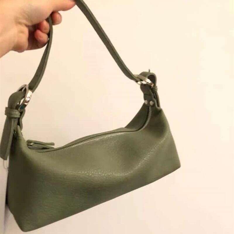 underarm soft leather small women's dumpling bag 2025autumn/winter French niche crossbody crescent bag