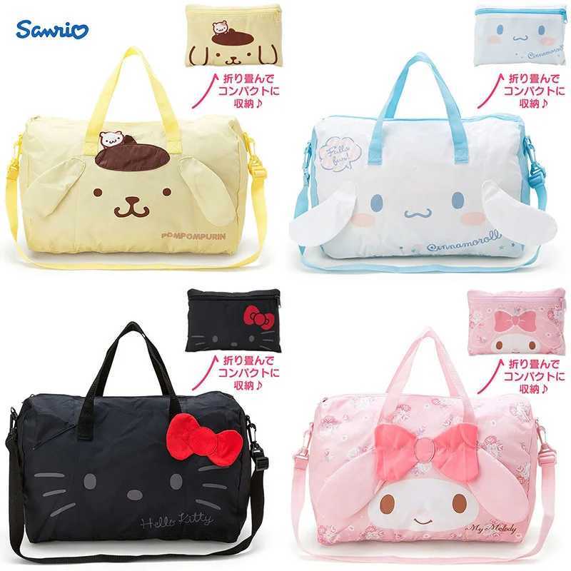 Sanrio Folding Travel Bag Cinnamoroll Portable Luggage Bag Hello Kitty Kuromi Suitcases and Travel Bags Travel LuggageW250524