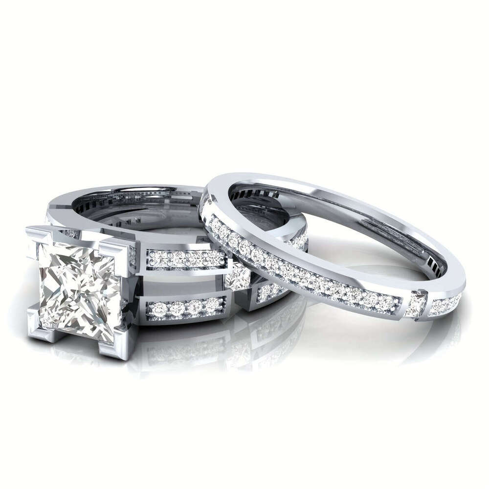 pc Sier Moissanite Decor Ring Birthday Weddings Holidays Gift Suitable For Both Men And Women