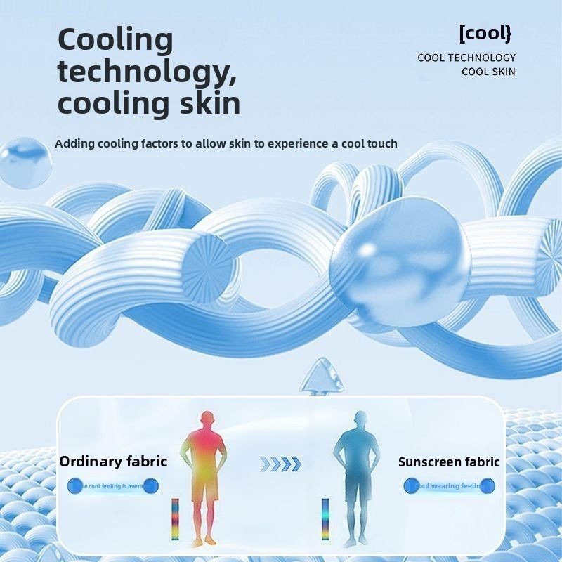 Summer Cool Ice Silk Thin Section Jacket with Fan Sunscreen Clothing Cooling and Ventilating Work Clothes Fishing Clothes Breathable UV Protection Shi