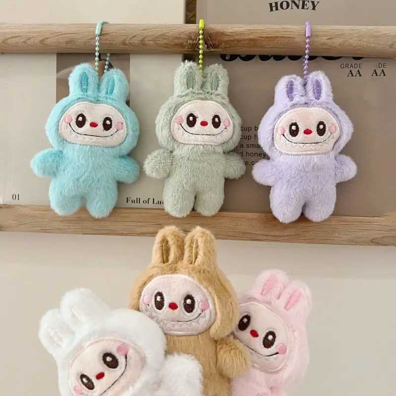 New Cartoon Labubu Plush Doll Pendant Kawaii Keychain Student Schoolbag Pendant Doll Girl Boy Gift Toys W250526