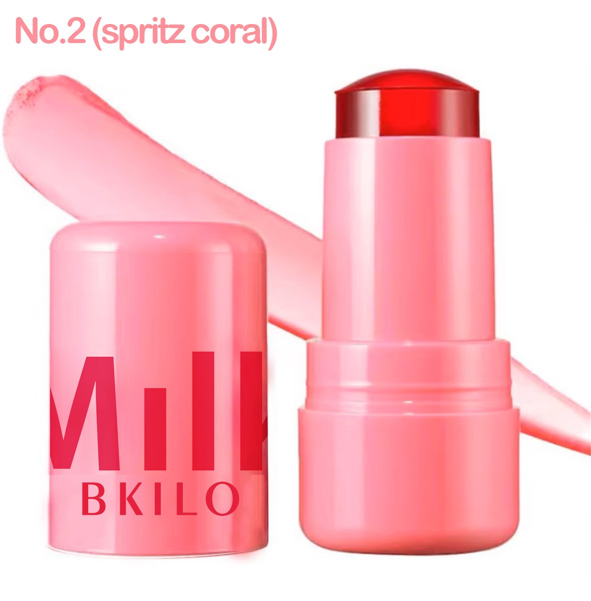 Milk BKILO Blush Stick Lipstick Lip And Cheek Dual-Use Transparent Tinting Lip Balm For Brightening And Coloring
