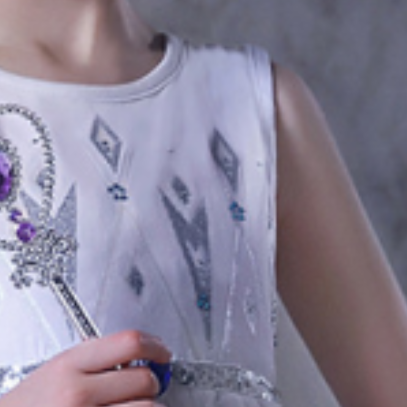 DISNEY Elsa Princess dress Princess dress Children's daily performance skirt White sleeveless dress little girl's skirt performance princess