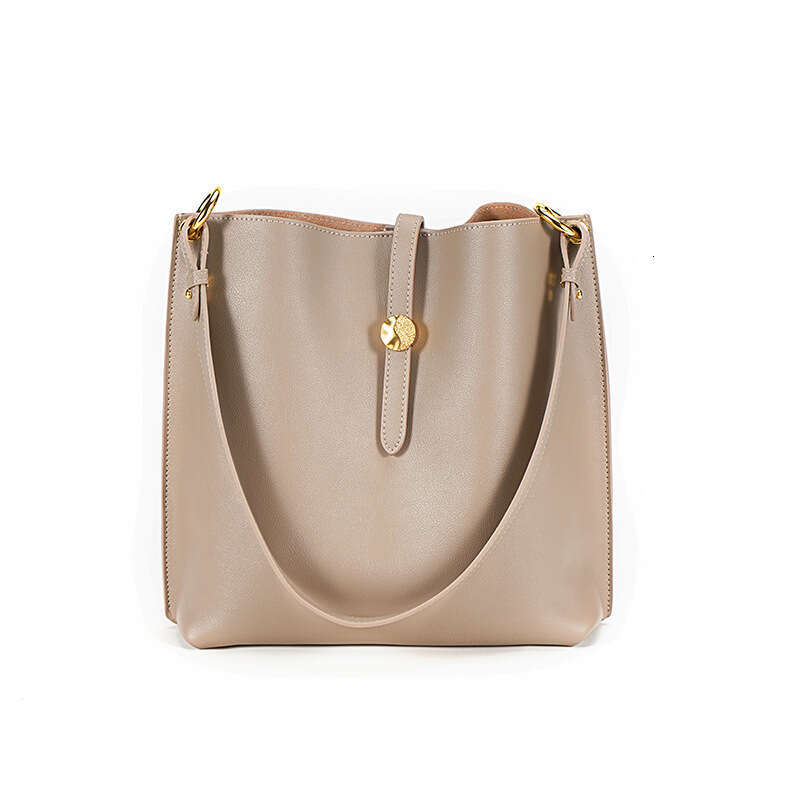 Tote Bag New Fashionable Simple Leather Bucket Bag For Women Niche Large Capacity Commuting One-Shoulder Crossbody Tote Women's Bag Lady Bags
