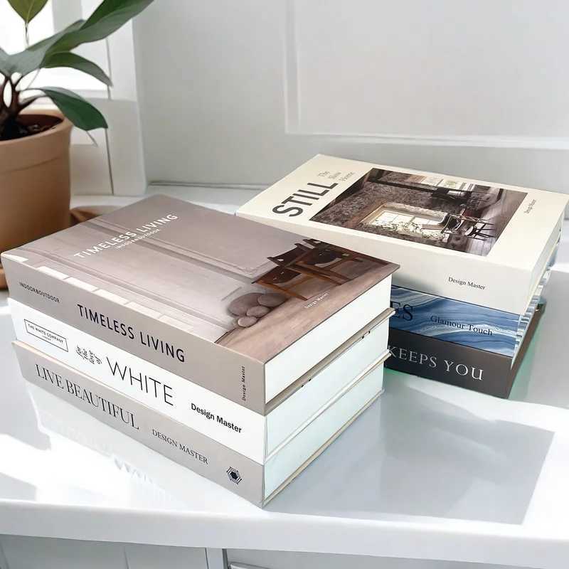 Luxury Home Decor Fake Book Storage Box Decorative Books Designer Coffee Table Books Bedroom Shooting Prop Fashion Magazine Boho Y250524