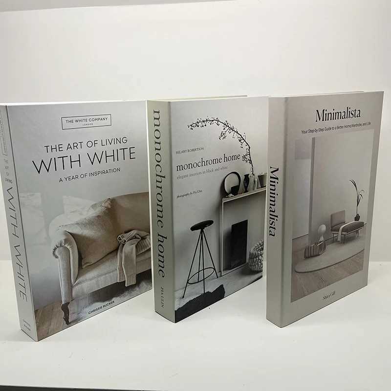 3pcs/Set Fashion Fake Books Decoration Luxury Decorative Book Designer Living Room Decoration Simulation Books Home Decor Gifts Y250524