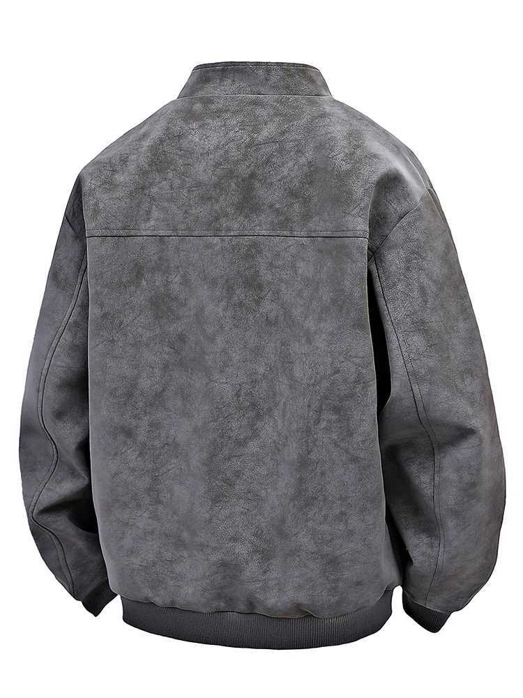 Spring and autumn mens casual lapel jacket mens new American retro brand loose handsome wear-resistant windproof jacket 8XL W250524