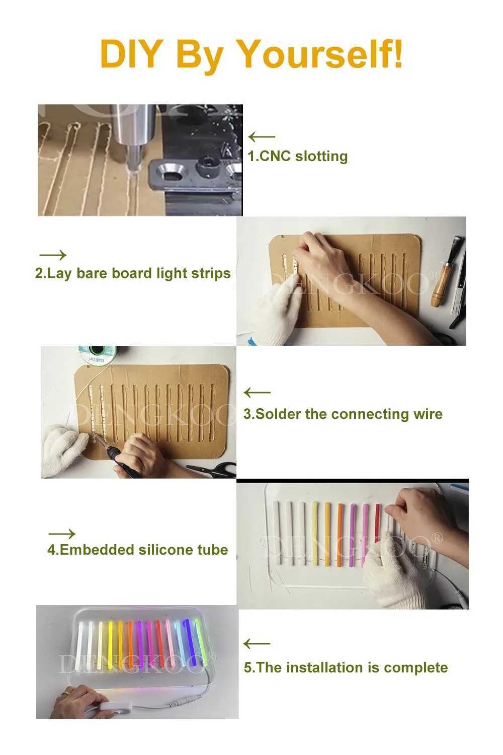 6mm 2835 SMD Led Strip S Shape Bendable DIY Neon Tape Light DC12V 120LED/m for DIYNeon Sign Letter Flexible Foldable String Lamp W250524