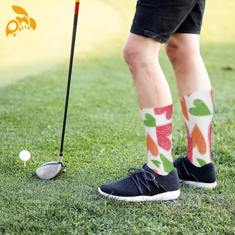 Free delivery. TOP fashion designers customize lightweight high-quality full-width printed white and colored socks of 32cm.