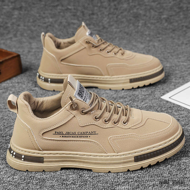 Men's Shoes Waterproof And Dirt Resistant Workwear Shoes Mens 2025 Spring New Style Anti Slip And Wear-resistant Casual Board Shoes Thick Soled R
