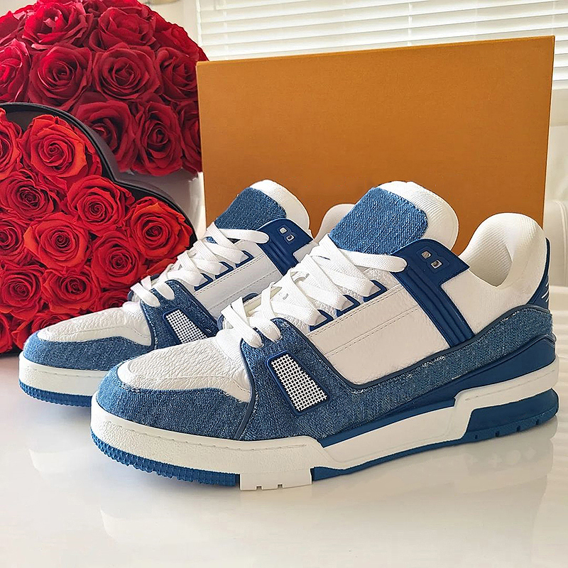 Designer shoe Embossed shoe skate Trainer Sneaker Men Running Trainer Outdoor trainer Shoe Platform Calfskin Leather Virgil sneakers trainers women shoe 35-45 3e 73