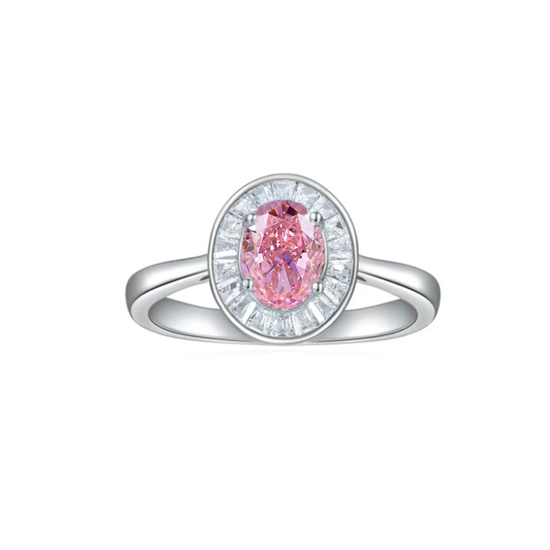Elegant Multi-Colored Gemstone Oval Rings in Silver for Women - High-Quality Diamond Accent Jewelry, Perfect for Engagement or Fashion Wear