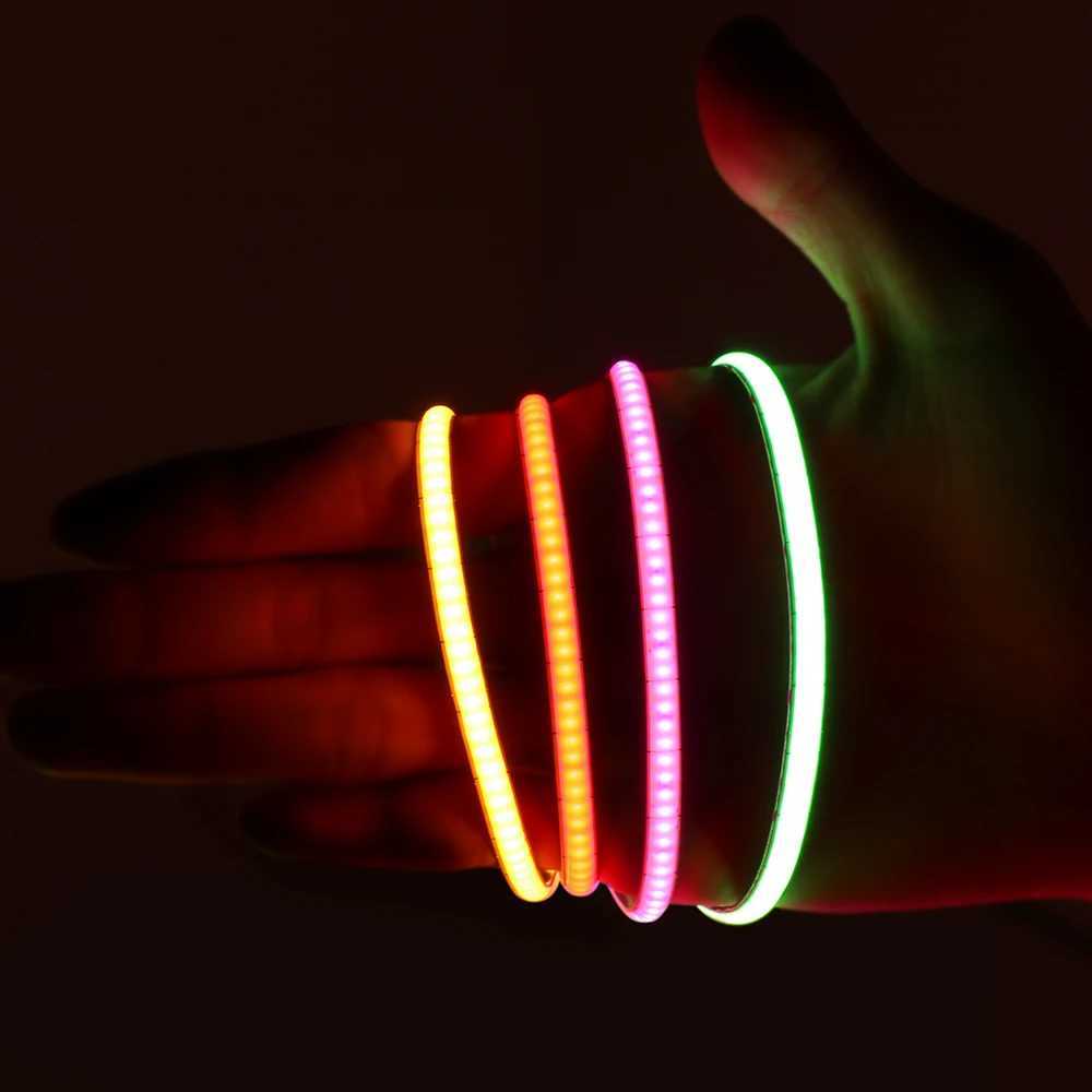 5mm COB LED Strip Lights For Home Decoration Linear Lighting 1cm-Cut 12V 400leds/m Red Blue Yellow Flexible LED Ribbon Tape W250524