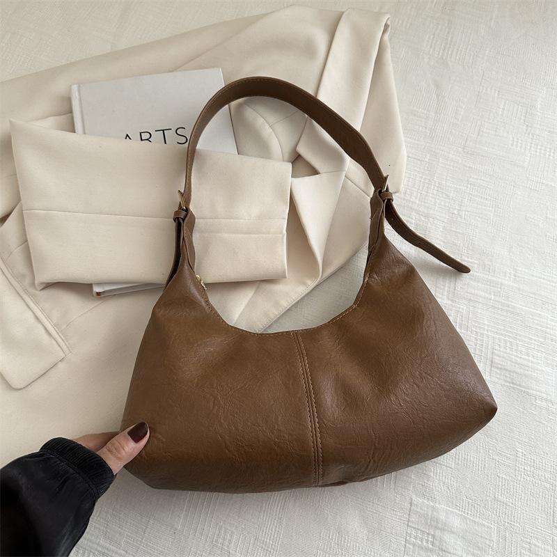 handbag fashionable solid color underarm bag women 2025 casual high-end texture single shoulder crossbody bag for work commuting