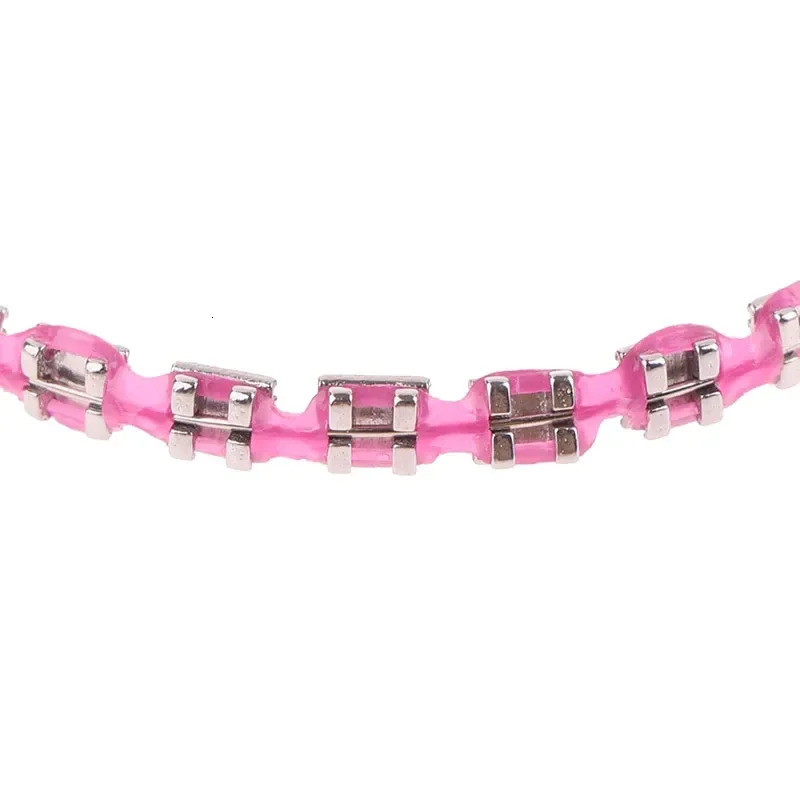 Fake Braces Teeth Temporary False Fake Brackets Metal Wires Metal Bracket Orthodontic Ligature Ties Tooth Dental Decorations 250519