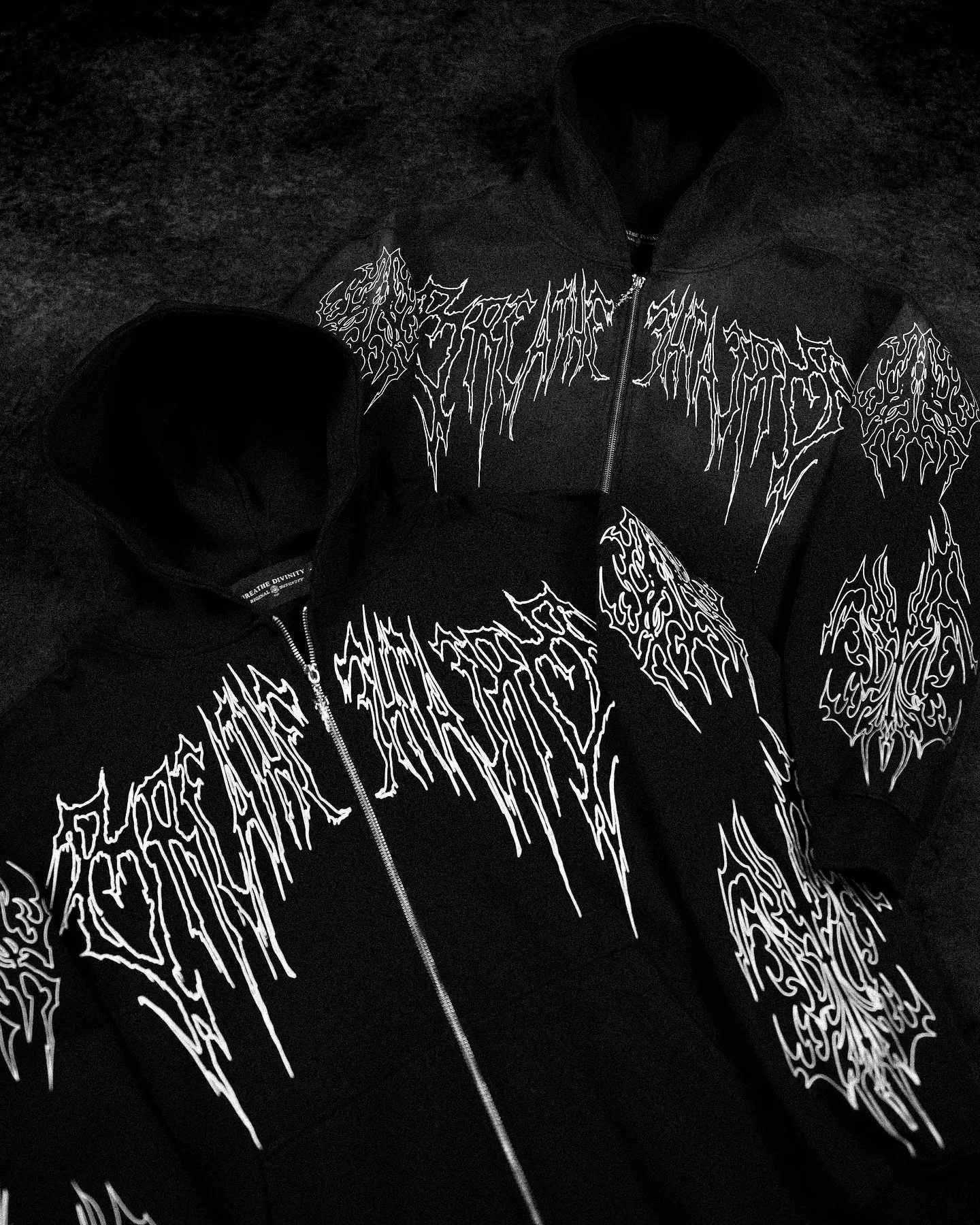 Y2K Abyss Ghost Oversized Zipper Hoodie Dark Inspiration Retro Street Clothing Hip Hop Casual Sportswear Universal Gothic Hoodie W250524