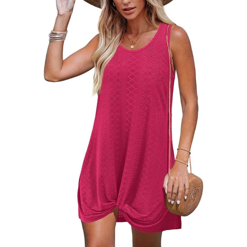 Maxi Dress Women S Summer New Hollow Beach Vacation Twisted Dress Long Dress