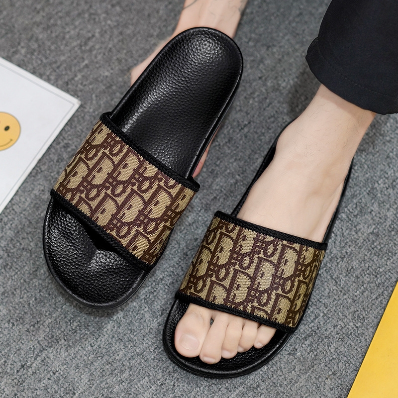 Free shipping designer cross-border large-sized 46 men's slippers, trendy beach shoes for summer wear, soft and casual men's shoes, lightwei