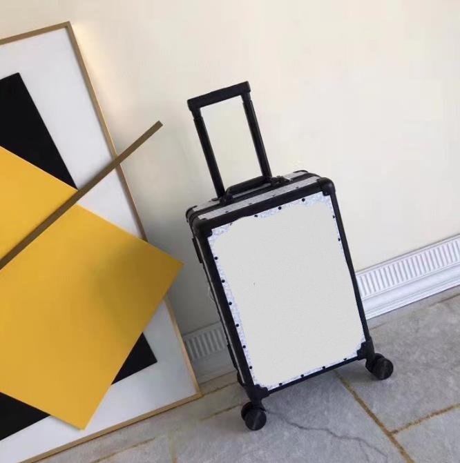 2025--10A Case Suitcase Canvas Leather 360 Degree Rotative Wheels Women Men Luggage Travel 20 Inches Universal Wheel Duffel