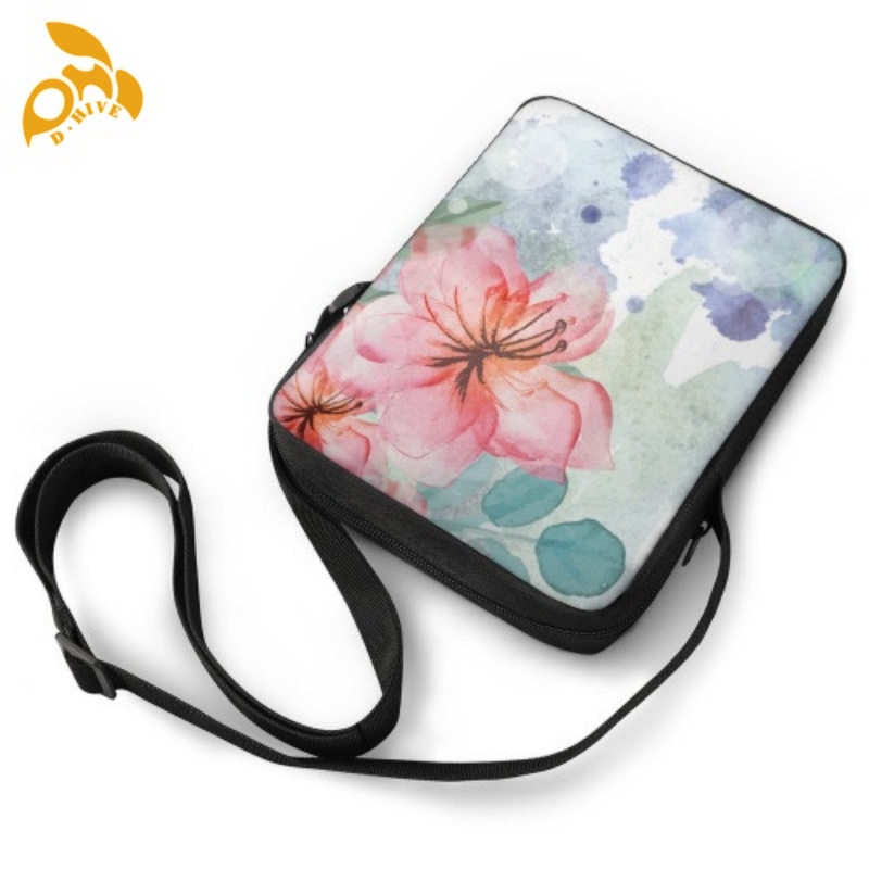 Free delivery. Fashion designers customize lightweight and high-quality full-print casual versatile crossbody bags in white .
