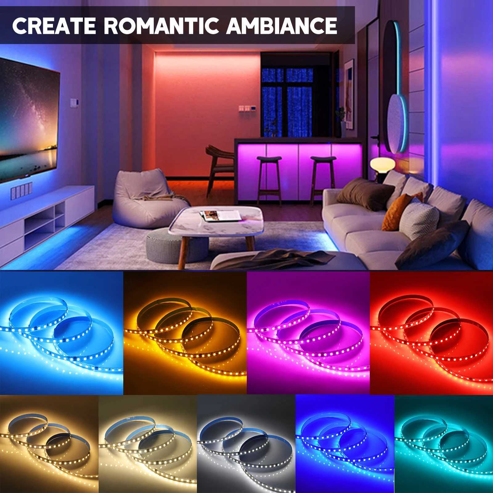 220V 240V LED Strip 5M 10M 20M 50M IP44 2835 120Leds/M Flexible Tape Ribbon 10CM Can Be Cut NO Need Driver Rope Light 9 Colors W250524