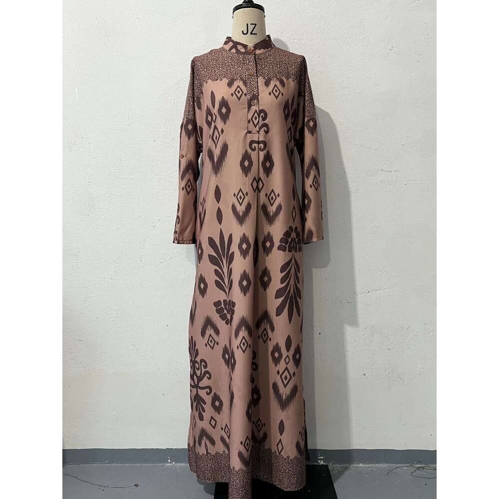 Maxi Dress Autumn New Printed Long Sleeve Fashion Style Women S Dress Floral Dress