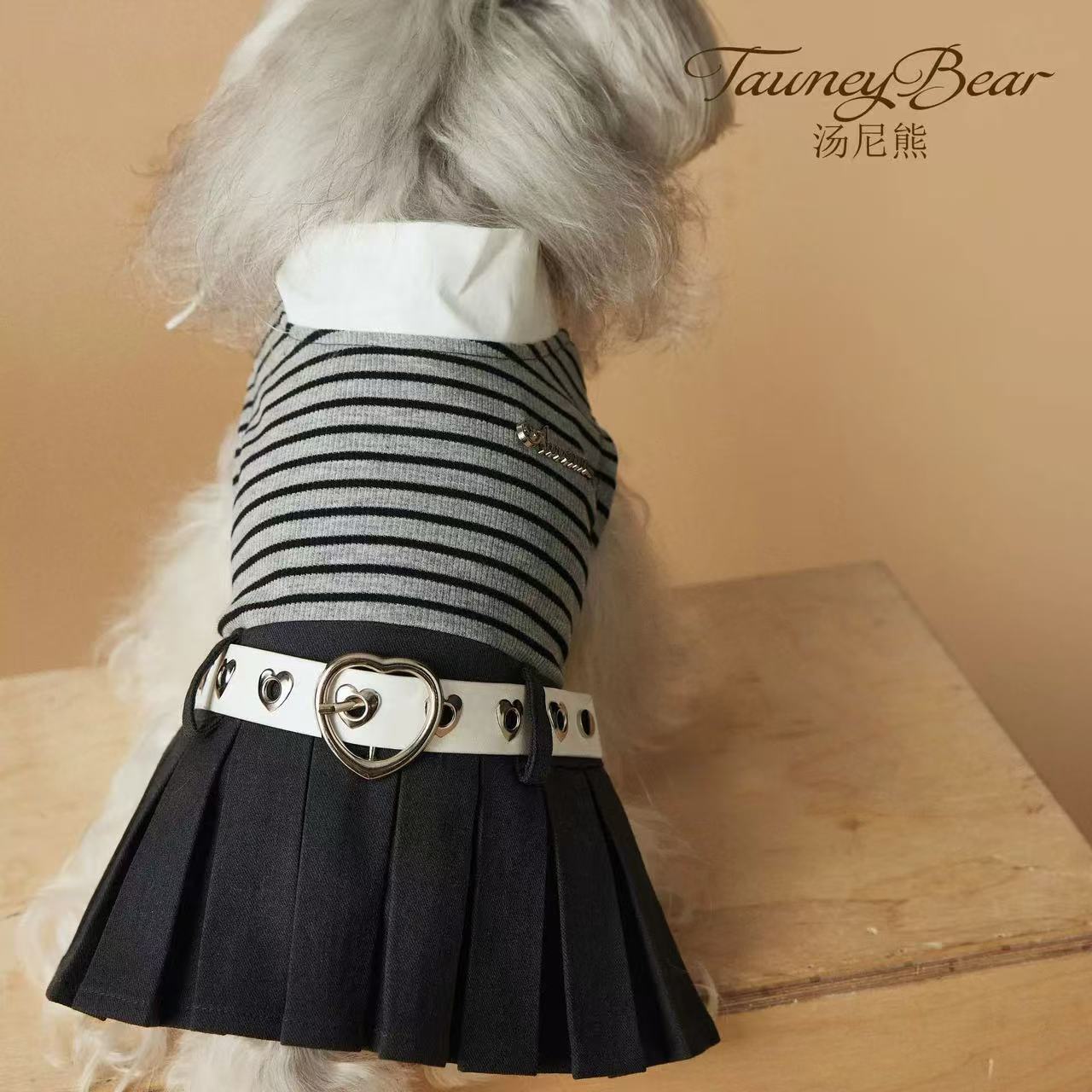 T00284 Spring and Summer Dog Clothes White Shirt Pet Schnauzer Maltese Pomeranian Teddy Bichon Shiba Inu Yorkshire Cat