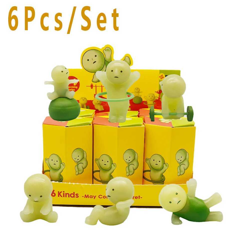 New SMISKI Blind Box Noctilucent Green Doll Mystery Box Action Figures Decoration Fans Children Christmas Birthday Gift Z250524