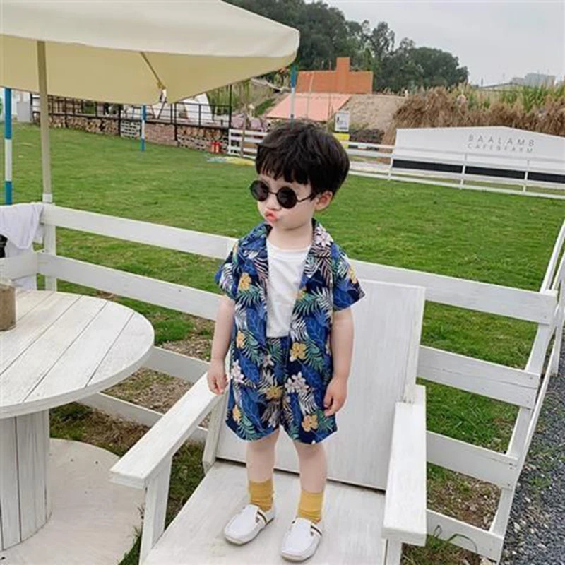 Summer Baby Boys Clothing Suits Children Boy Printe Excavator T Shirt Shorts 2Pcssets Kids Infant Toddler Cacual Tracksuits 250517z