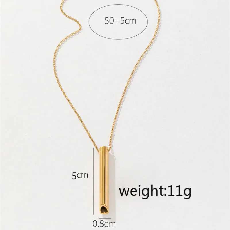 Stainless Steel Anxiety Breathing Necklaces Str Relief Metion Necklaces Yoga Ritual Quit Smoking Anxiety Relief Jewelry XJ250524