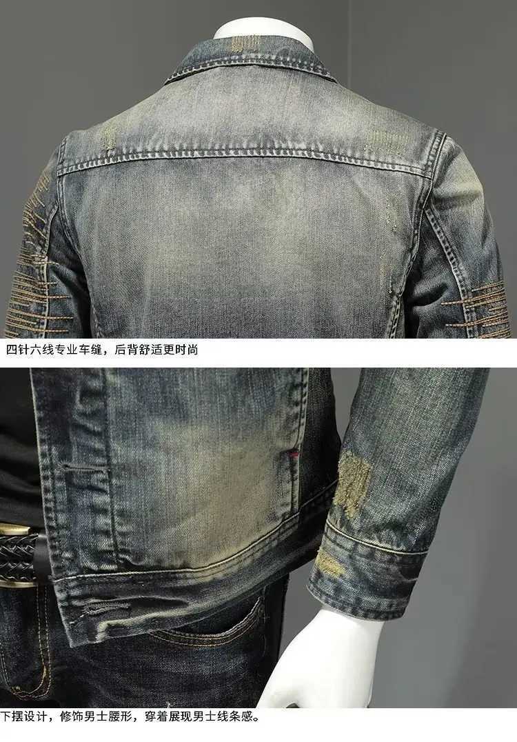 2025 winter denim jacket men Fashion Trench coat men jeans Jacket Mens Casual jackts autumn men classic denim Coat size M-4XL W250524