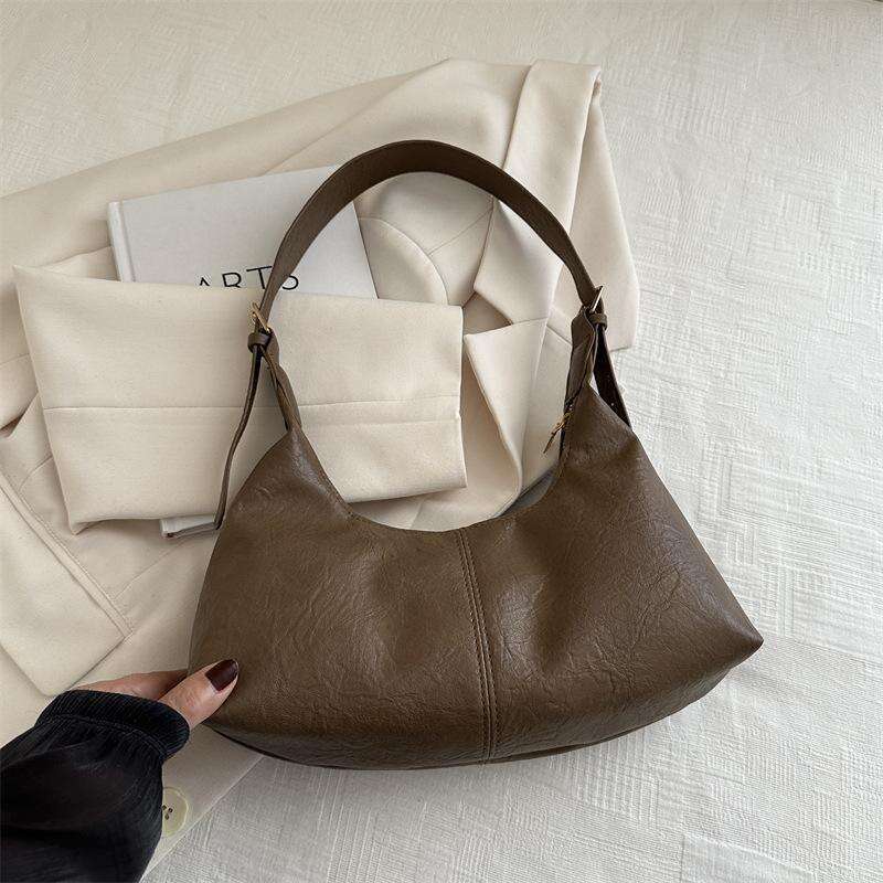 handbag fashionable solid color underarm bag women 2025 casual high-end texture single shoulder crossbody bag for work commuting