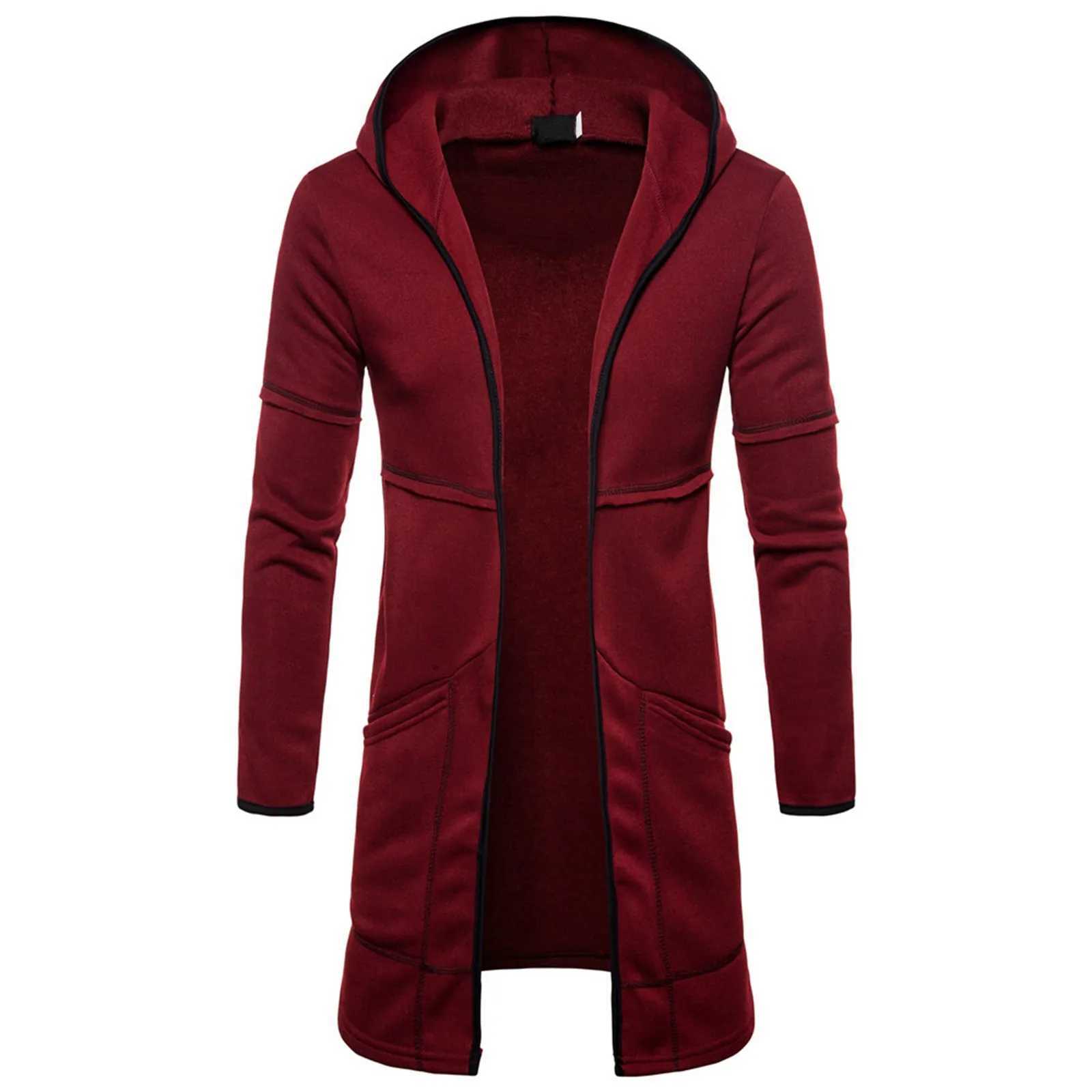 Men Women Overcoats Solid Color Loose Long Sleeve Hooded Cardigan With Pockets Autumn Winter Warm Casual Outwears Jackets W250524