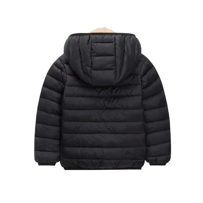 Kids Boys Girls Winter Warm Lightweight Down Cotton Jackets Autumn Coat Children Hooded Outerwear Teen Sports Casual Clothes New Z250524