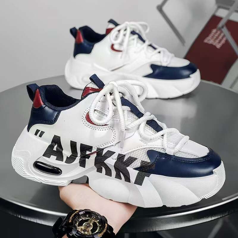 Men's Shoes Teenagers' New Thick Soled Sports And Leisure Shoes Designer Versatile Lightweight Shoes Student Running Korean Version Trendy S