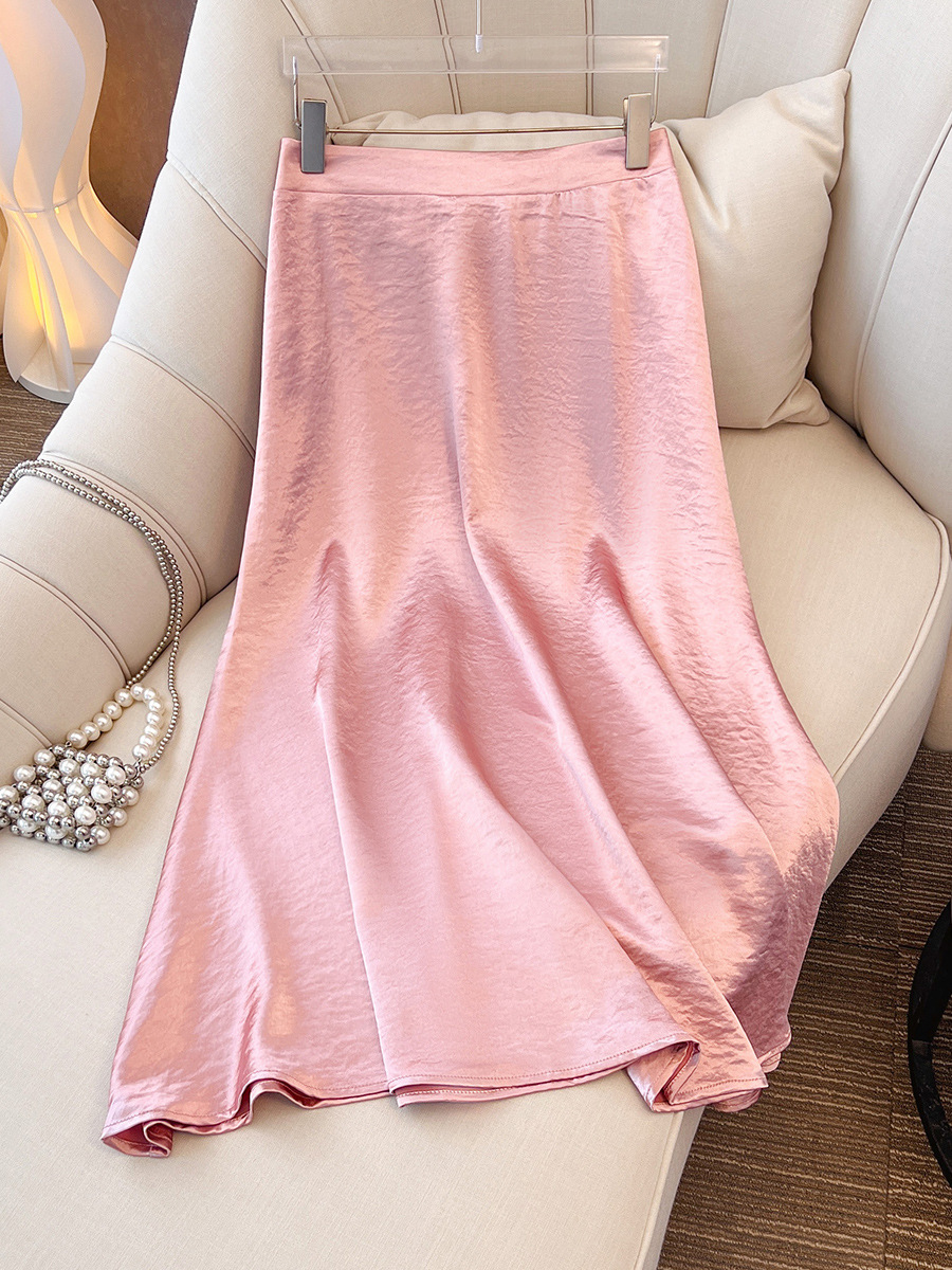 SL240 Spring and Summer New Chinese Chiffon Top Pink Skirt Bottom Sling
