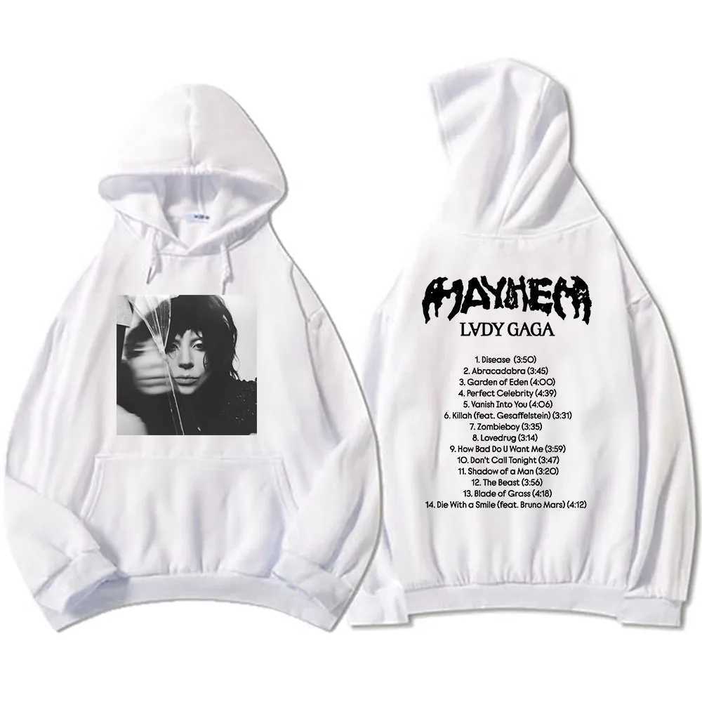 New Album Mayhem Lady Gaga Hoodies Clothing Men Sweaters Hooded Men Women Clothing Long Sleeve Graphic Printing Hoodie Moletom W250524